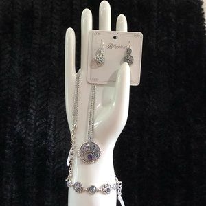 Brighton necklace, bracelet and earrings